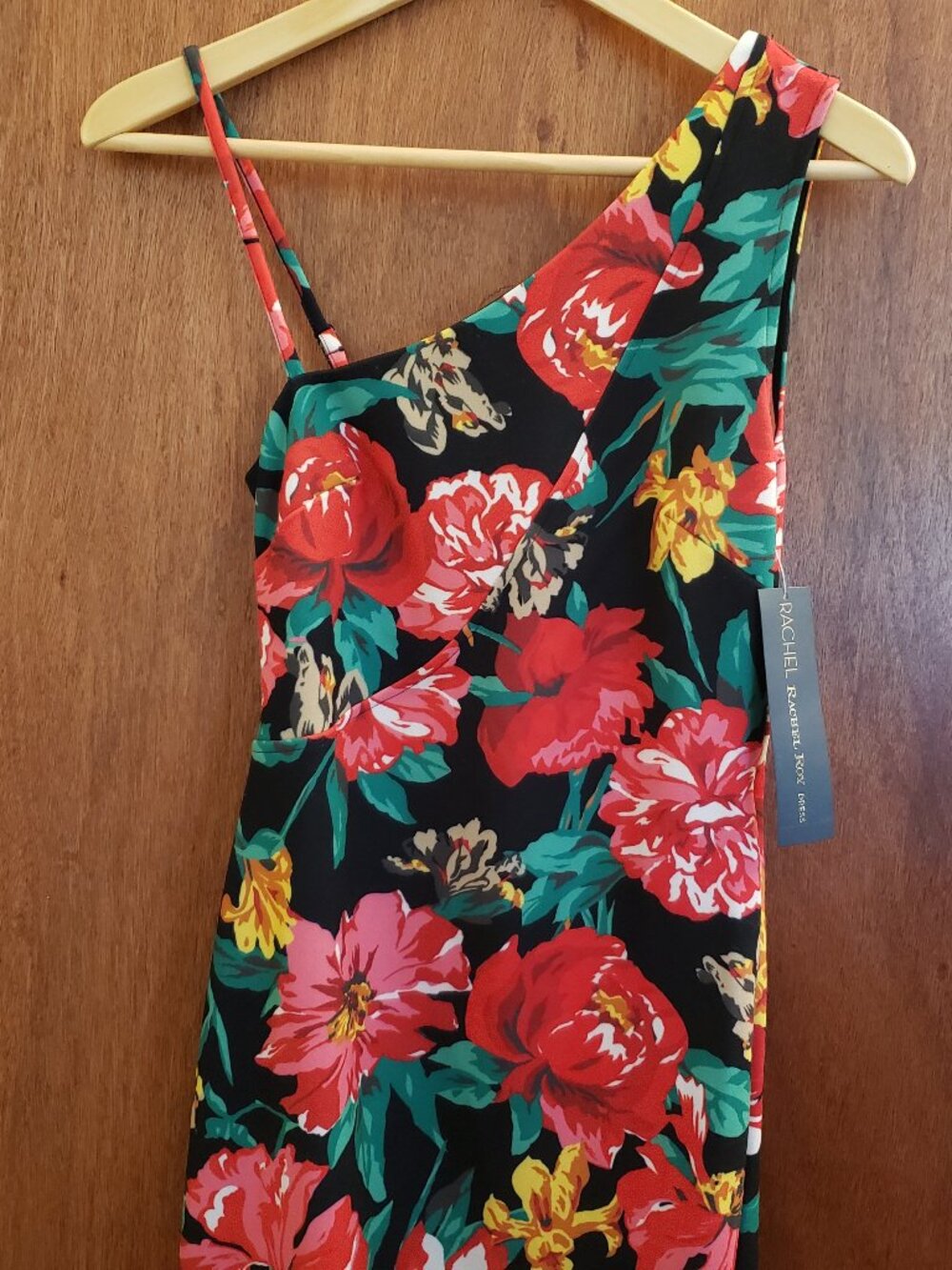 RACHEL Rachel Roy Womens Black Floral Dress Size XS